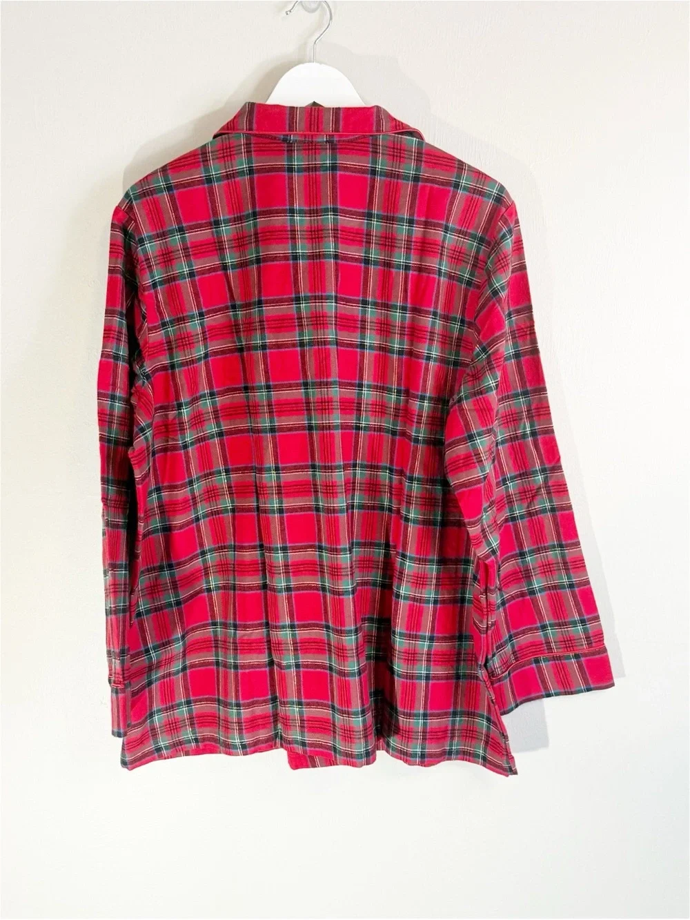 New TALBOTS Red Plaid Cotton Flannel Pajama Set SOLSTICE Holiday Cabin Sz 2X